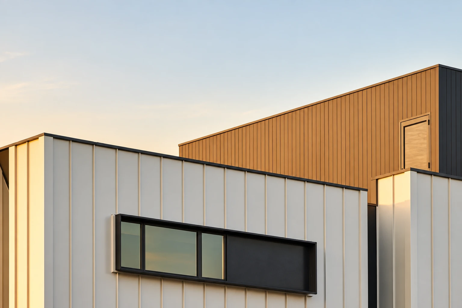 Knotwood supplier example: Exterior aluminium cladding on a contemporary home.